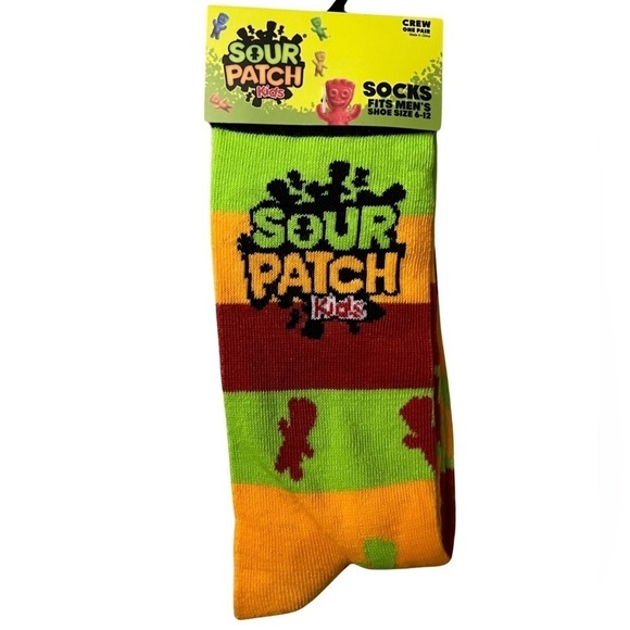 Sour Patch Kids Men’s Crew Socks - Picture 1 of 2